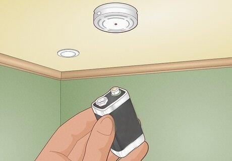 Replace 9V Batteries for smoke alarms Step 1